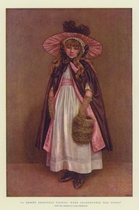 زائر عيد الميلاد الجميل ، عندما كانت الجدة شابة (chromolitho)